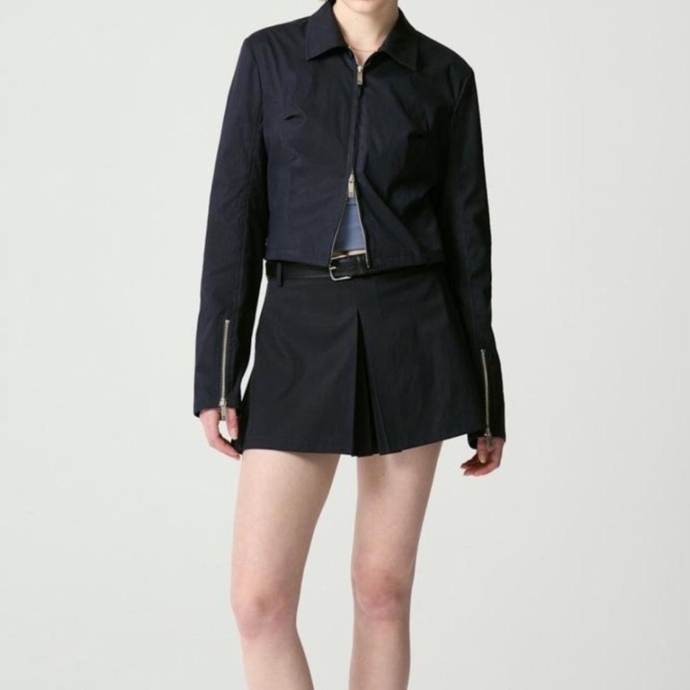 Glowny navy utility jacket cropped